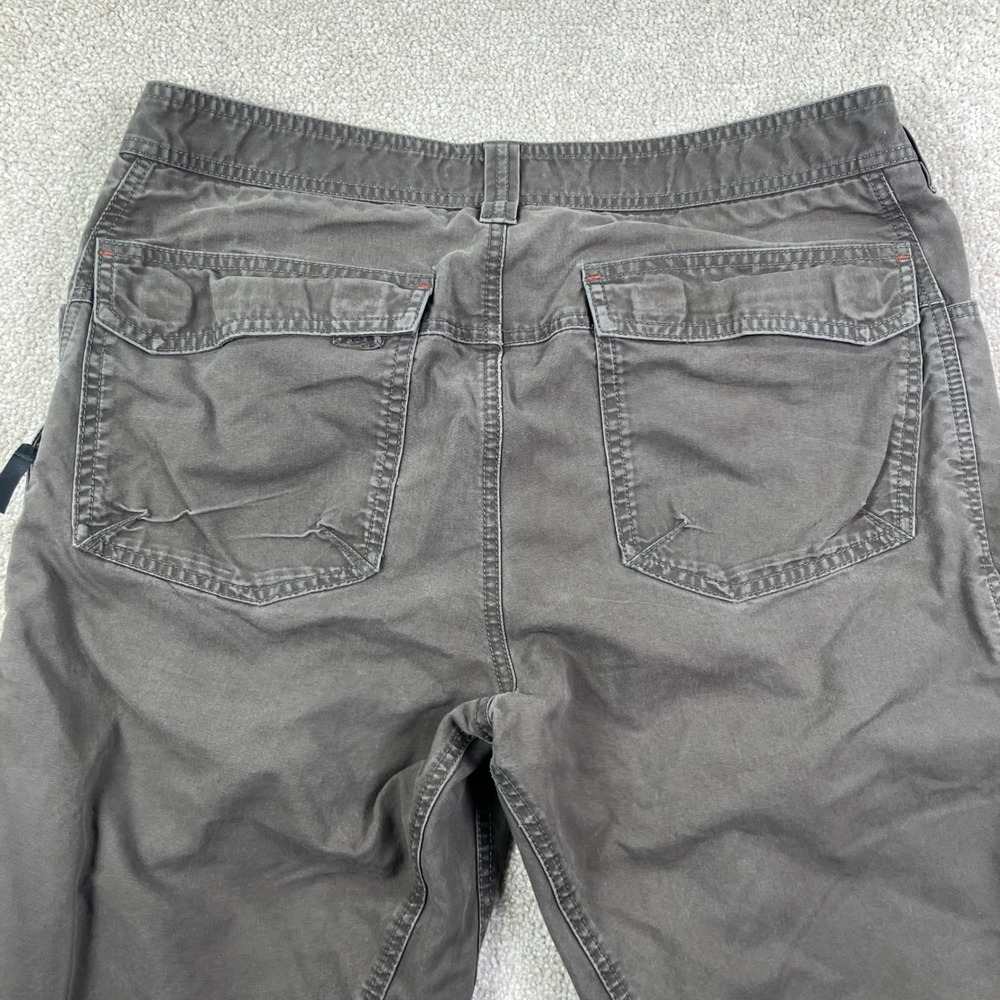 L.L. Bean Riverton Mens 34x34 (34x32) Cargo Pants Gray Nylon Cotton Utility Work - Picture 6 of 10